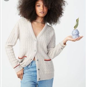 KULE the sally chinchilla cashmere cardigan